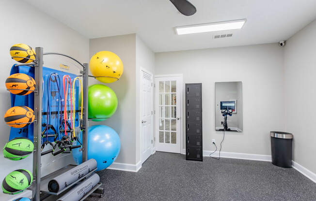 the preserve at ballantyne commons fitness room with exercise equipment