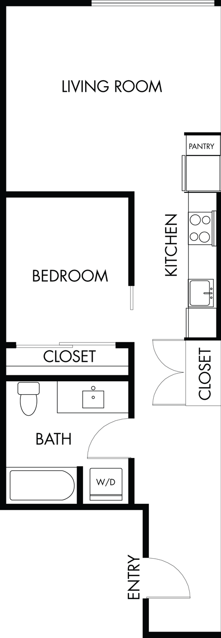 1 bed, 1 bath, 658 sqft, $2,085, Unit 118