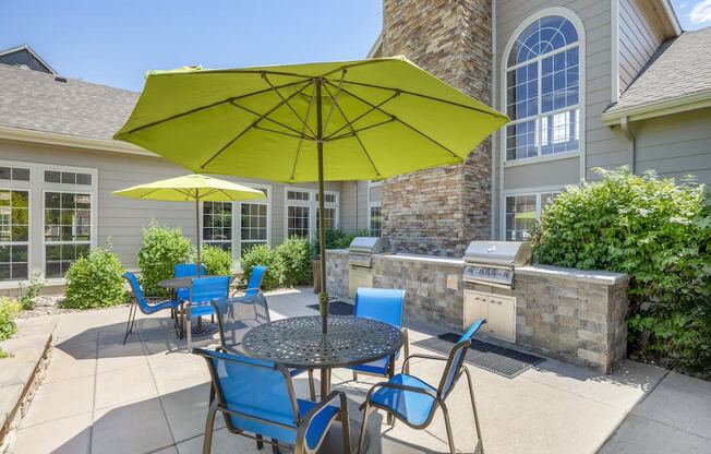 Patio Area at Trailside Apartments