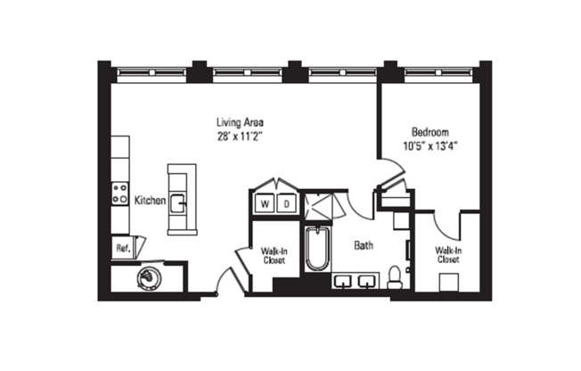 1 bed, 1 bath, 847 sqft, $2,510, Unit 05-314