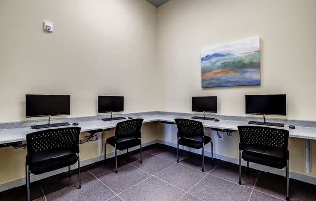 Business Center With Computers at Panorama, Washington