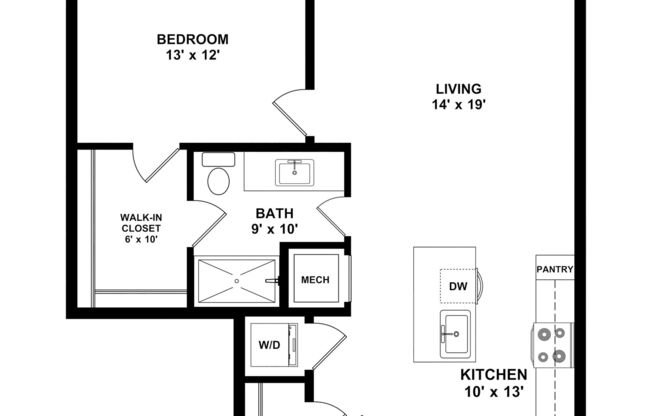 1 bed, 1 bath, 815 sqft, $1,800