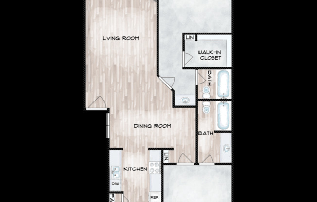 2 beds, 2 baths, 1,000 sqft, $1,275