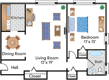 1 bed, 1 bath, 688 sqft, $1,999