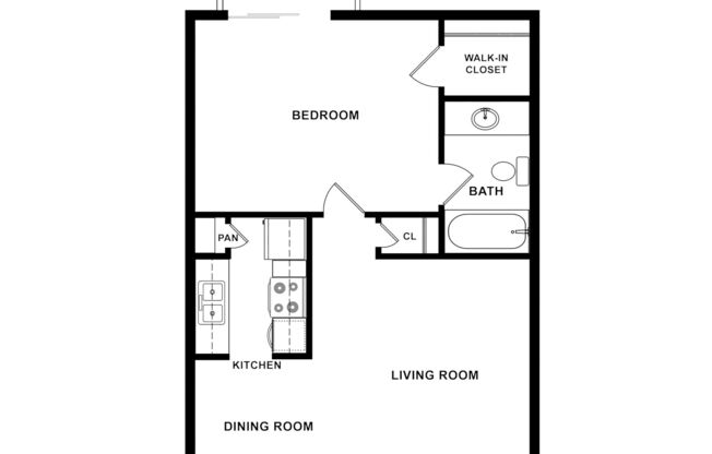 1 bed, 1 bath, 631 sqft, $1,235