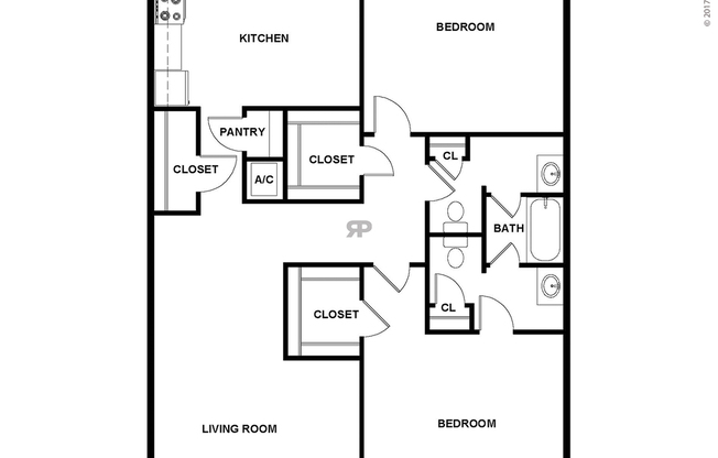 2 beds, 1.5 baths, 1,037 sqft, $835