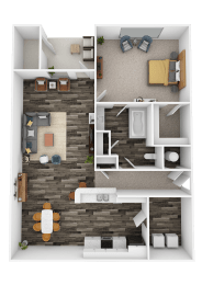 1 bed, 1 bath, 853 sqft, $1,318