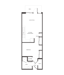 Studio, 1 bath, 640 sqft, $1,415