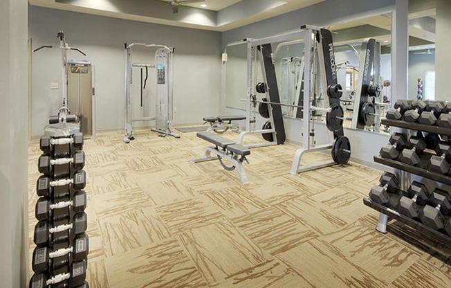 1,700 sq ft fitness center at LangTree Lake Norman Apartments, Mooresville, NC, 28117