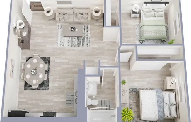 2 beds, 1 bath, 736 sqft, $1,149, Unit S111 - RH