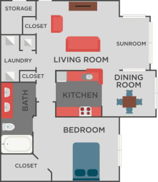 1 bed, 1 bath, 812 sqft, $1,150