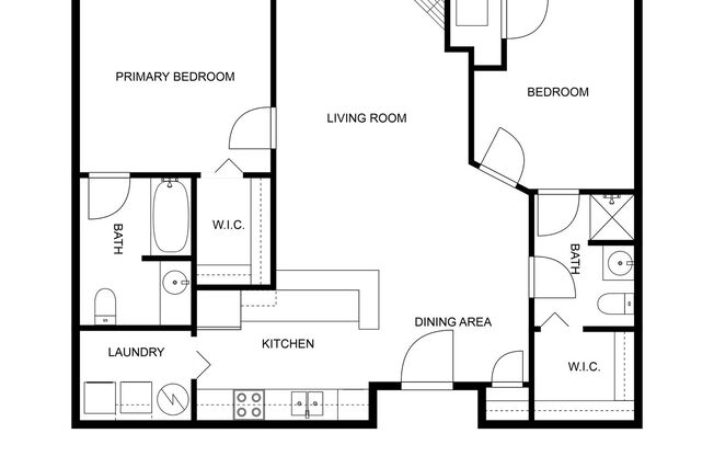 2 beds, 2 baths, 1,080 sqft, $1,400, Unit Unit 211