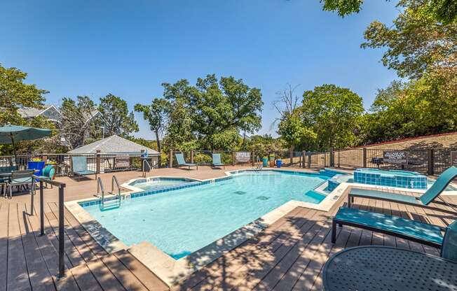 pool at apartment community in Austin