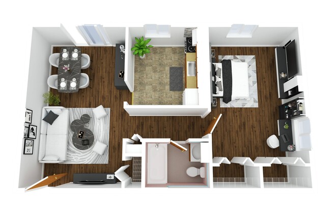 1 bed, 1 bath, 551 sqft, $1,225