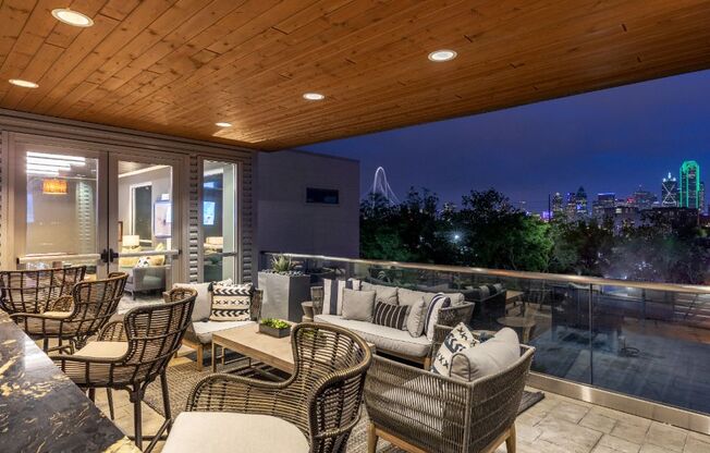 rooftop lounge in our luxury west dallas apartments