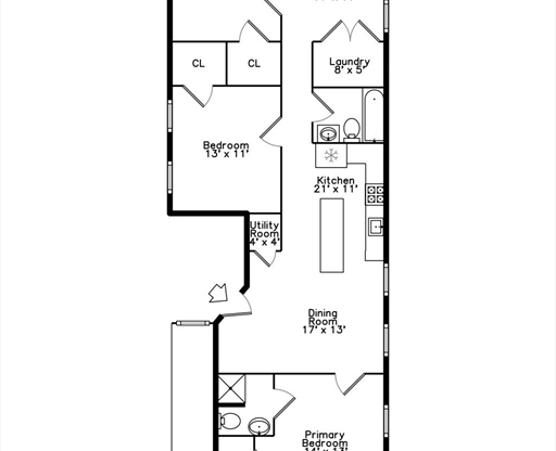 3 beds, 2 baths, 1,200 sqft, $3,500, Unit 2