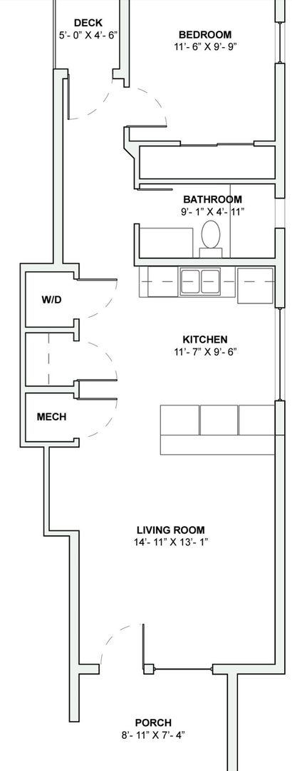 1 bed, 1 bath, 700 sqft, $1,195, Unit 617 - Unit 202 A817