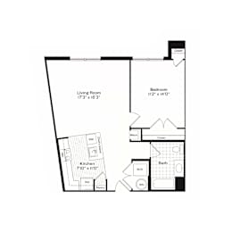 1 bed, 1 bath, 774 sqft, $2,278
