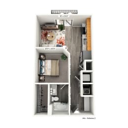 1 bed, 1 bath, 558 sqft, $1,620