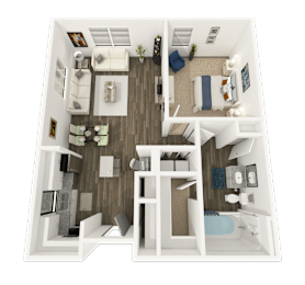 1 bed, 1 bath, 863 sqft, $1,581