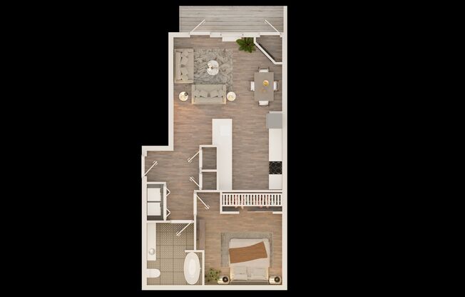 1 bed, 1 bath, 708 sqft, $1,650