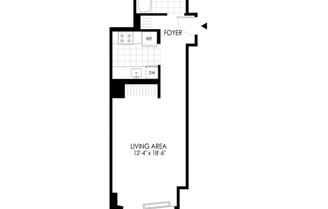 Studio, 1 bath, $3,440, Unit 1516