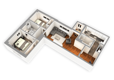 2 beds, 2 baths, 1,174 sqft, $2,280