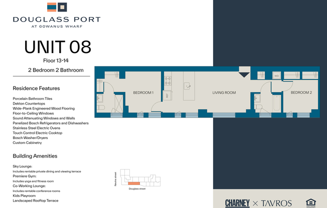 2 beds, 2 baths, $7,500, Unit 1308