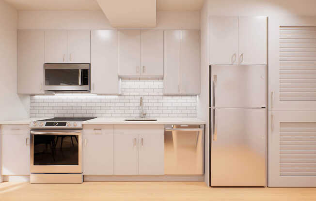 Kitchen with Stainless Steel Appliances