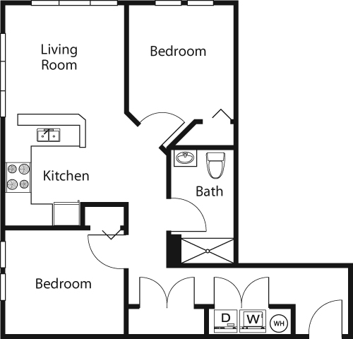 2 beds, 1 bath, 818 sqft, $2,704, Unit 202