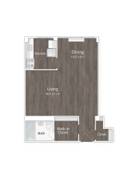 Studio, 1 bath, 518 sqft, $2,120