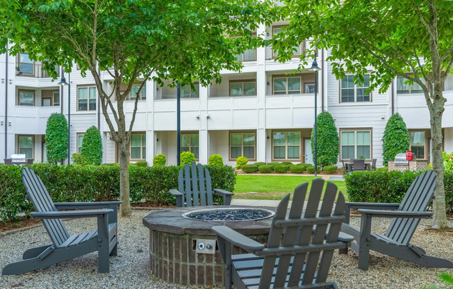 Fire Pit with Seating at Riverhouse Apartments in Little Rock, Arkansas