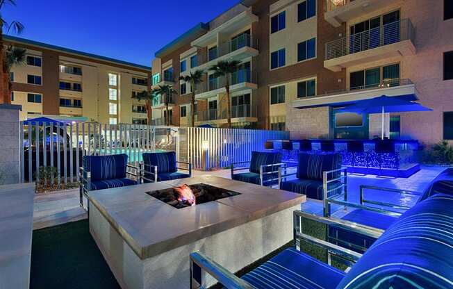 Get  cozy at our outdoor lounge area