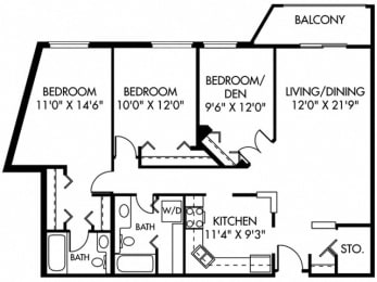 3 beds, 2 baths, 1,314 sqft, $1,965