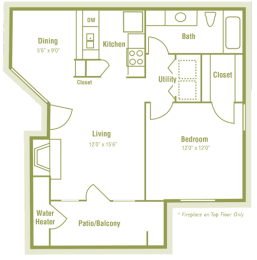 1 bed, 1 bath, 686 sqft, $1,152