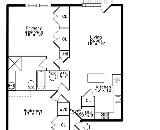 2 beds, 2 baths, 1,049 sqft, $3,200, Unit 402