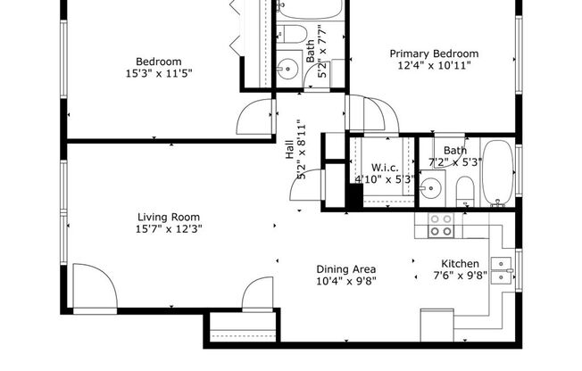 2 beds, 2 baths, 962 sqft, $1,250