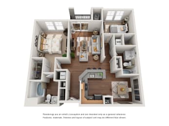 2 beds, 2 baths, $2,358