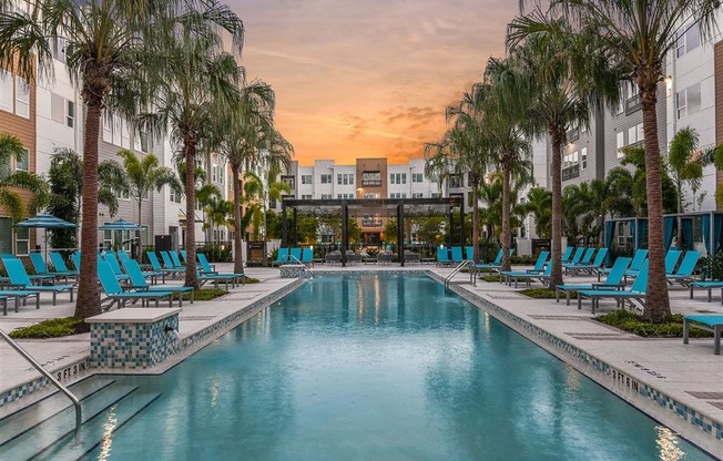 Resort-Style Pool at Lyra Luxury Apartments Near Downtown Sarasota, FL