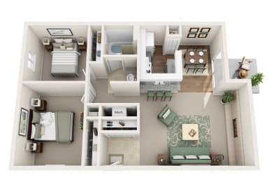 2 beds, 1 bath, 927 sqft, $1,495