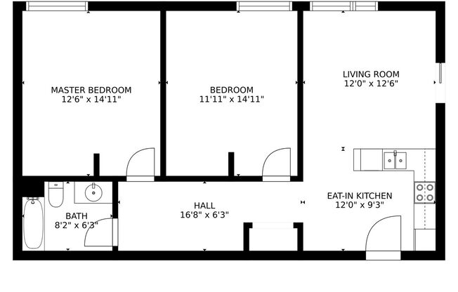 2 beds, 1 bath, 800 sqft, $1,300, Unit 14