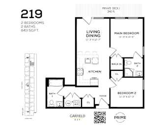 2 beds, 2 baths, 879 sqft, $3,075