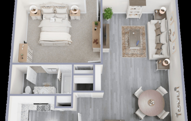 1 bed, 1 bath, 700 sqft, $1,005