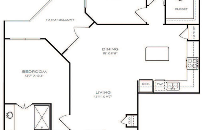 2 beds, 2 baths, 1,164 sqft, $1,955