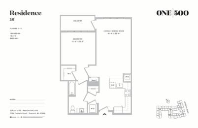 1 bed, 1 bath, $2,745