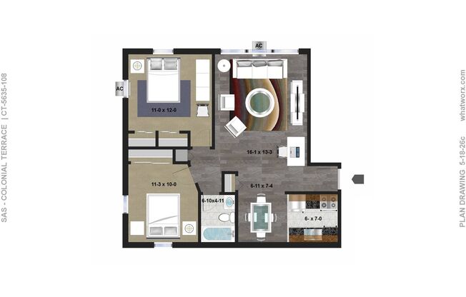 2 beds, 1 bath, 900 sqft, $1,509, Unit 2-308
