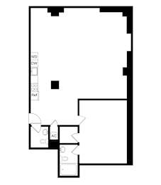 1 bed, 1 bath, 1,290 sqft, $3,138