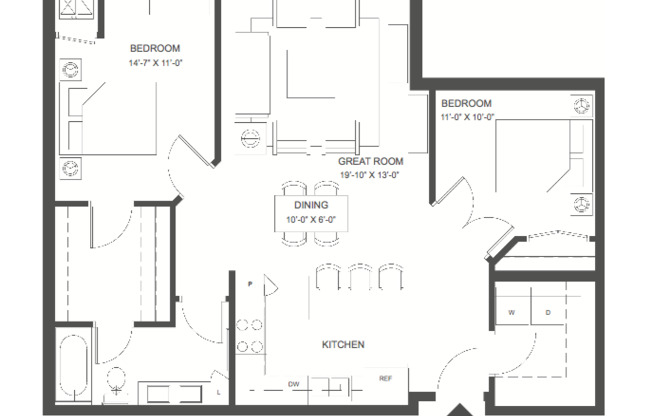 2 beds, 1 bath, 1,030 sqft, $2,495, Unit 221