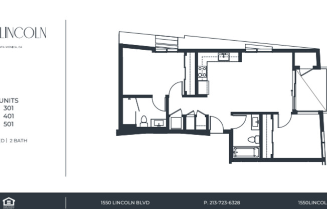 2 beds, 2 baths, 872 sqft, $5,250, Unit 301
