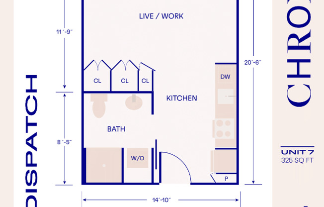 Studio, 1 bath, 304 sqft, $1,617, Unit 313